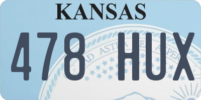 KS license plate 478HUX