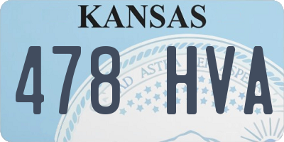 KS license plate 478HVA
