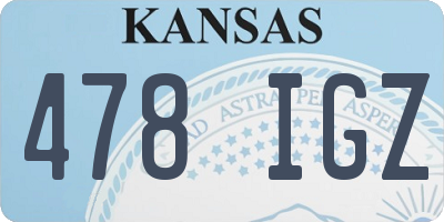 KS license plate 478IGZ