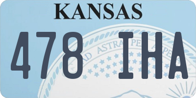 KS license plate 478IHA