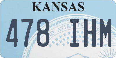 KS license plate 478IHM