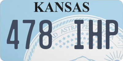 KS license plate 478IHP