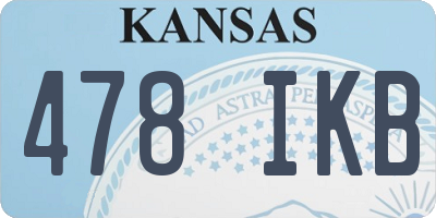 KS license plate 478IKB