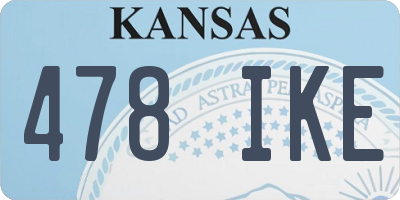 KS license plate 478IKE