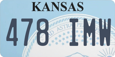 KS license plate 478IMW