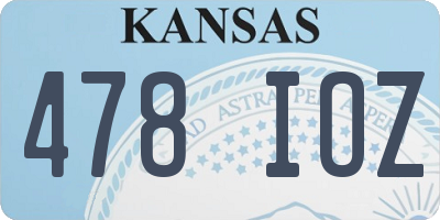 KS license plate 478IOZ