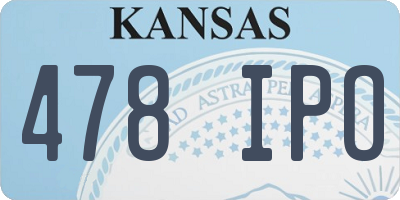 KS license plate 478IPO
