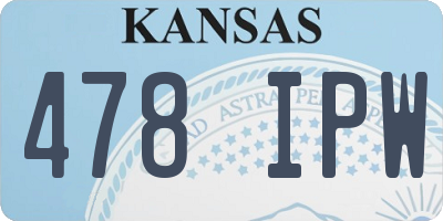 KS license plate 478IPW