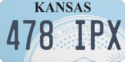 KS license plate 478IPX