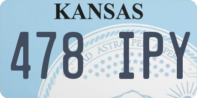 KS license plate 478IPY