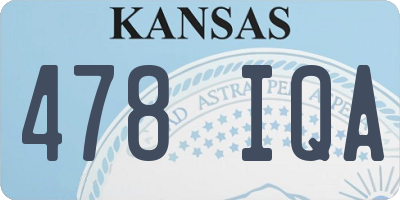 KS license plate 478IQA