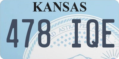 KS license plate 478IQE