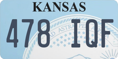 KS license plate 478IQF