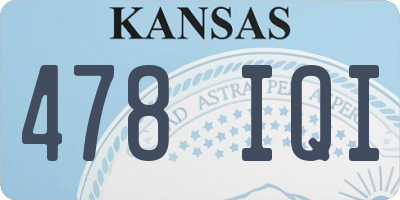 KS license plate 478IQI