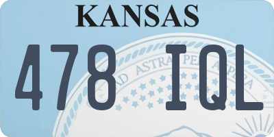 KS license plate 478IQL
