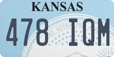 KS license plate 478IQM