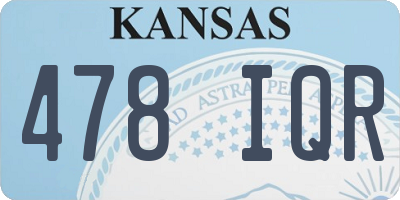 KS license plate 478IQR