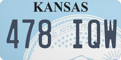 KS license plate 478IQW