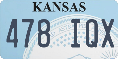 KS license plate 478IQX