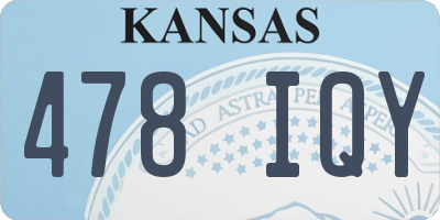 KS license plate 478IQY