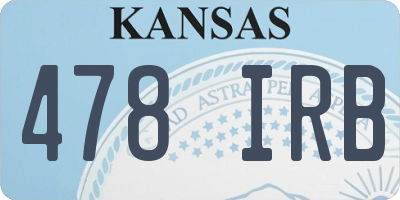 KS license plate 478IRB