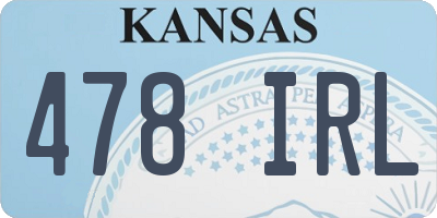 KS license plate 478IRL