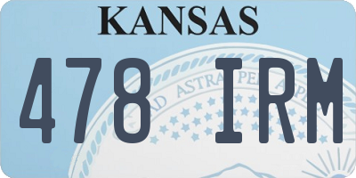 KS license plate 478IRM