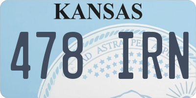 KS license plate 478IRN