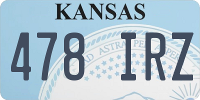 KS license plate 478IRZ