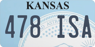 KS license plate 478ISA