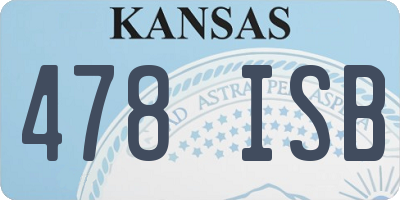 KS license plate 478ISB