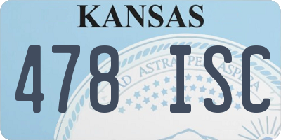 KS license plate 478ISC