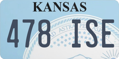KS license plate 478ISE