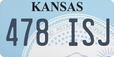 KS license plate 478ISJ