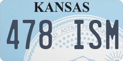 KS license plate 478ISM