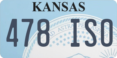 KS license plate 478ISO