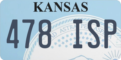 KS license plate 478ISP