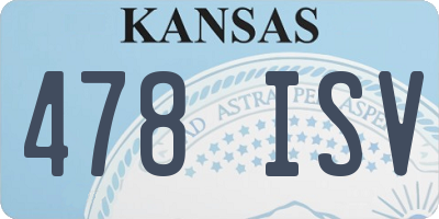 KS license plate 478ISV