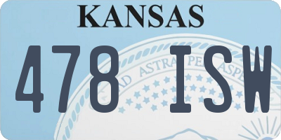 KS license plate 478ISW