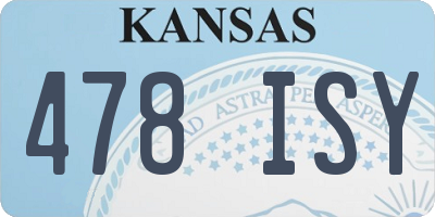KS license plate 478ISY