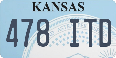 KS license plate 478ITD