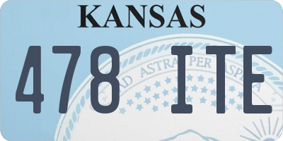 KS license plate 478ITE