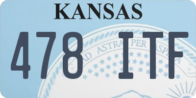 KS license plate 478ITF