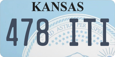 KS license plate 478ITI