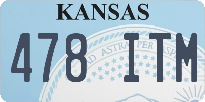 KS license plate 478ITM