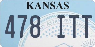 KS license plate 478ITT