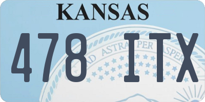 KS license plate 478ITX