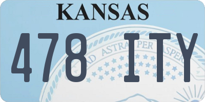 KS license plate 478ITY