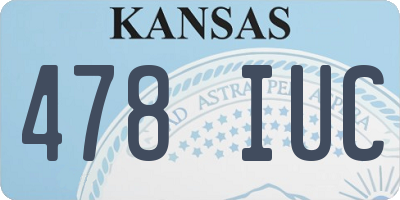 KS license plate 478IUC