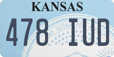 KS license plate 478IUD